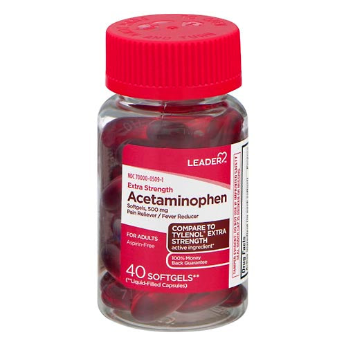 Acetaminophen Extra Strength 500 mg 40 Soft Gel First Pharmacy
