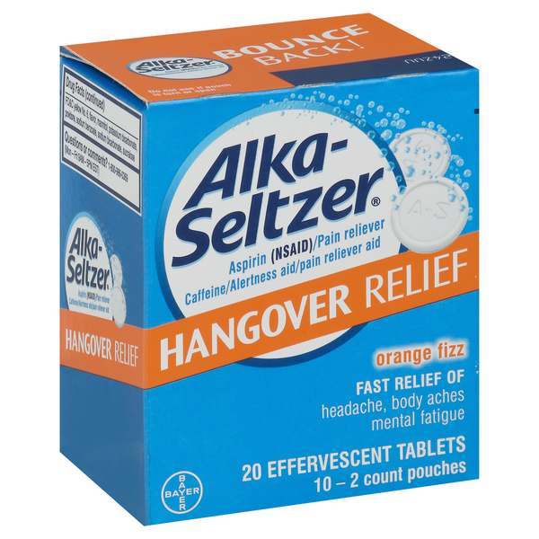 Alka-Seltzer Gold | Hangover Relief | Orange Fizz | 20 Tablets