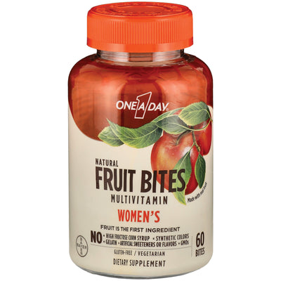 Women’s Natural Fruit Bites Multivitamin|  60 Count | Gluten Free