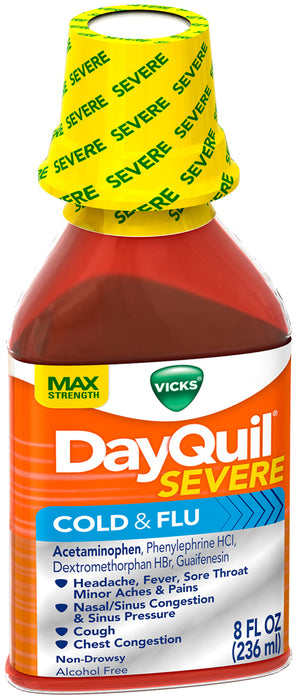 DayQuil Cold & Flu | Severe | NON DROWSY | 8 FL/236 ML