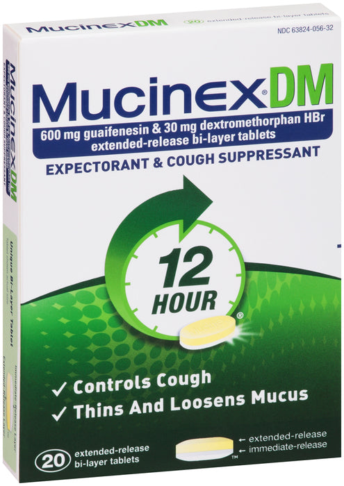 Mucinex | DM | 20 Extended Release Bi-Layer Tablets