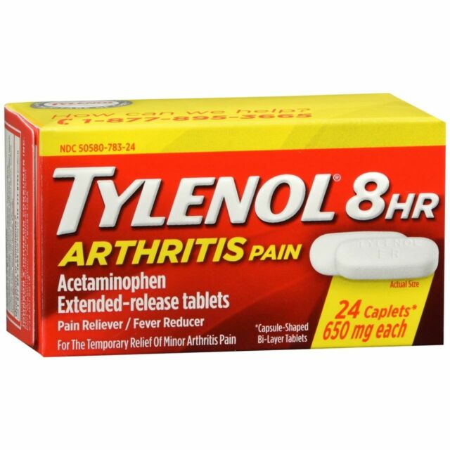 Tylenol 8hr | Arthritis Pain | Acetaminophen 650mg | 24 Caplets