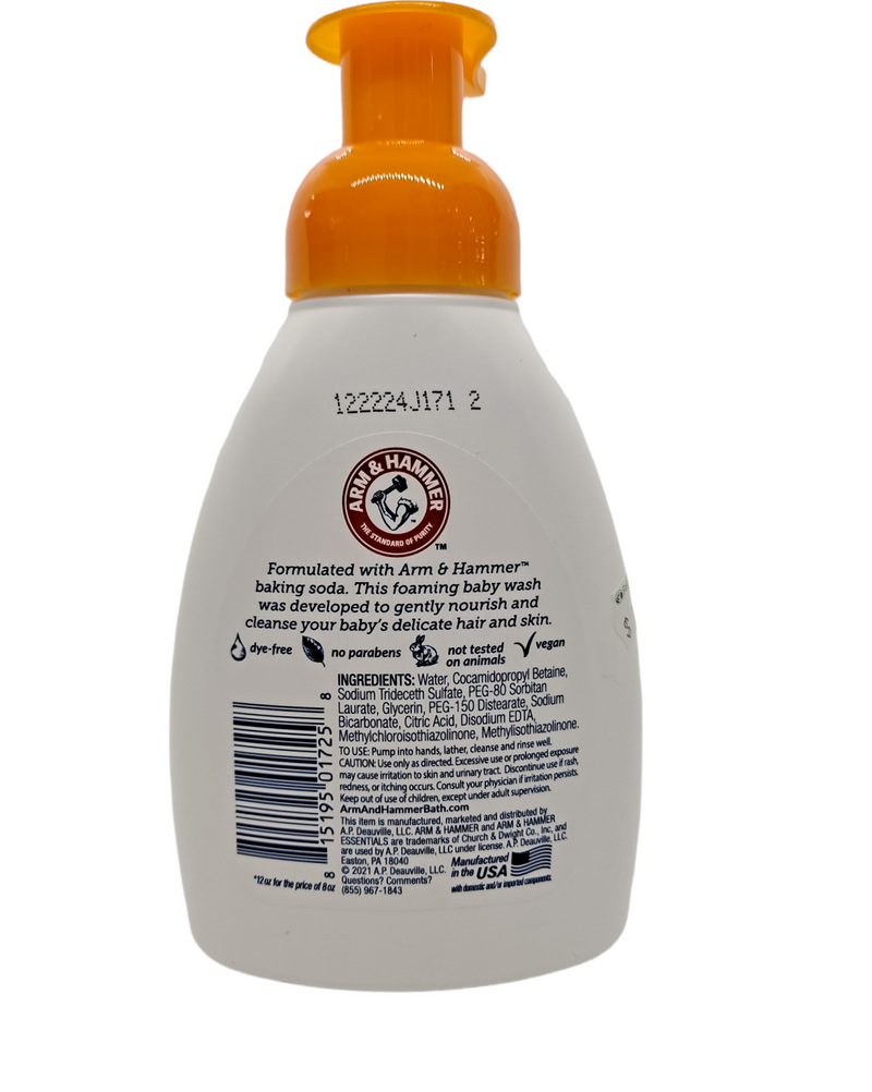 Arm & Hammer Essentials Baby Foaming Wash & Shampoo /12OZ (354ML)