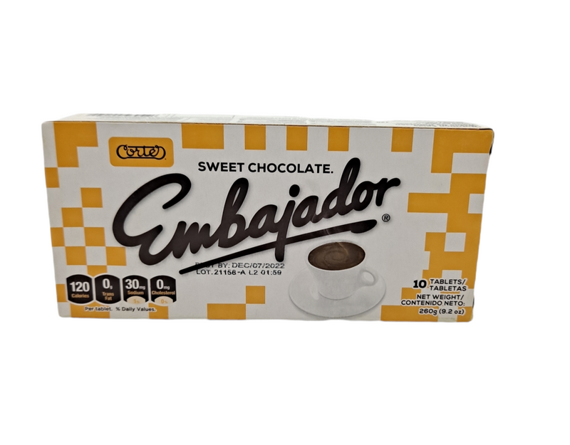 Embajador Sweet Chocolate/9.2 OZ/ Cortes / 10 tablets