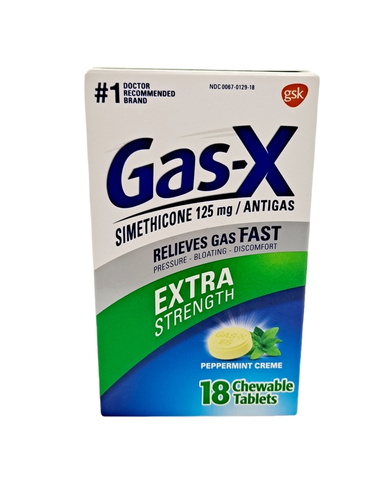 Gas-X Extra Strength  | Simethicone 125mg | Antigas | 18 chewable Tablets