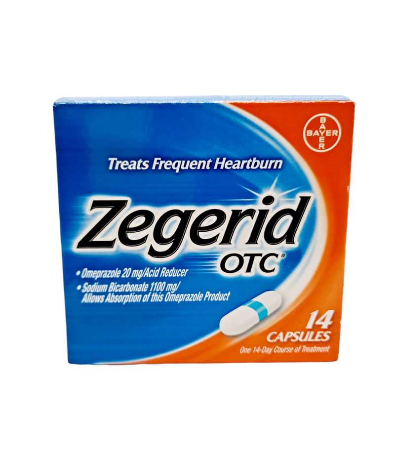 Zegerid OTC /14 Caps/ Treats Frequent Heartburn/ Omeprazole 20mg/Acid Reducer