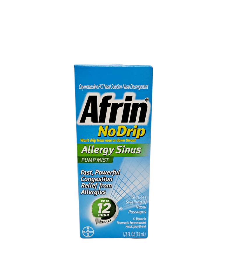 Afrin No Drip / Allergy Sinus up to 12hrs relief/1/2 floz