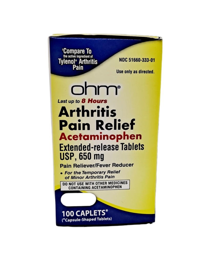 ohm Arthritis Pain Relief Acetamenophen/ 650mg /100caplets