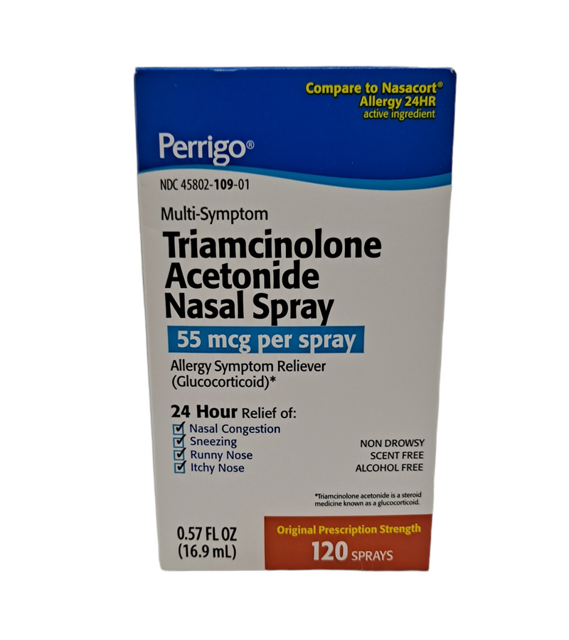 Triamcinolone Acetonide Nasal Spray 55mcg per spray / 0.587FL OZ /Non Drowsy