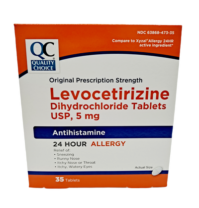 Levocetirizine 5mg  Antihistamine /35 tablets