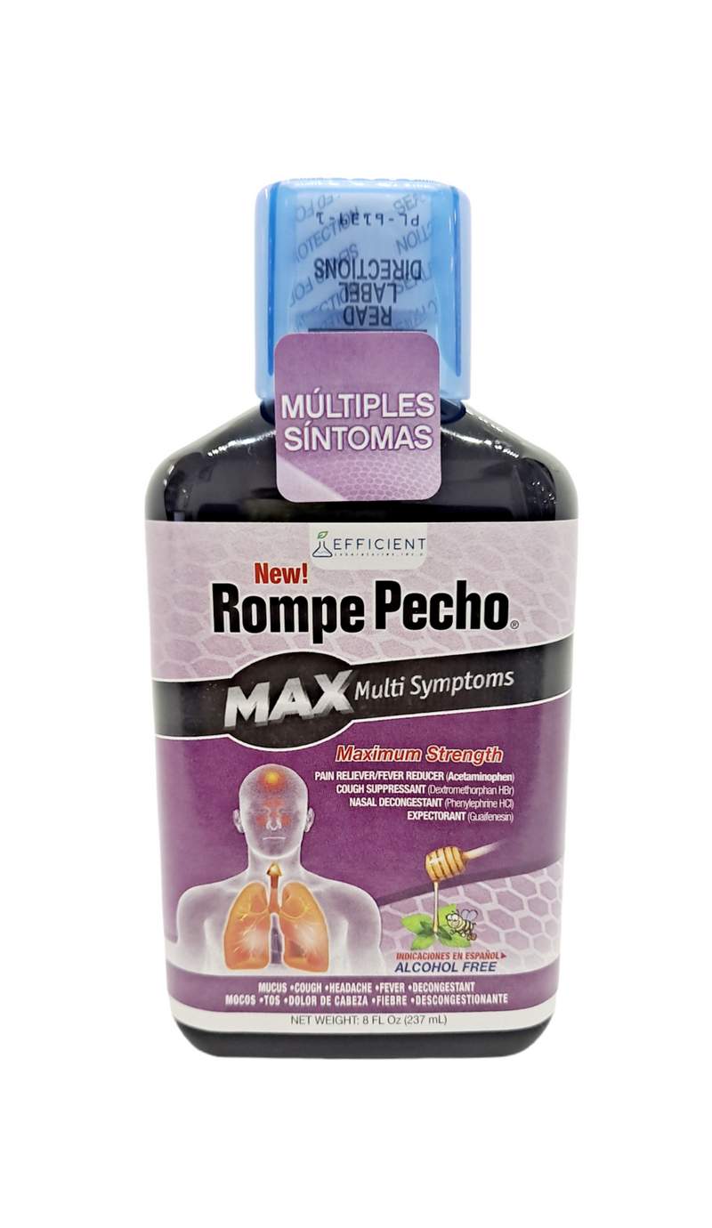 Rompe Pecho Max Multi Symptoms / 8 FL Oz/ Alcohol Free