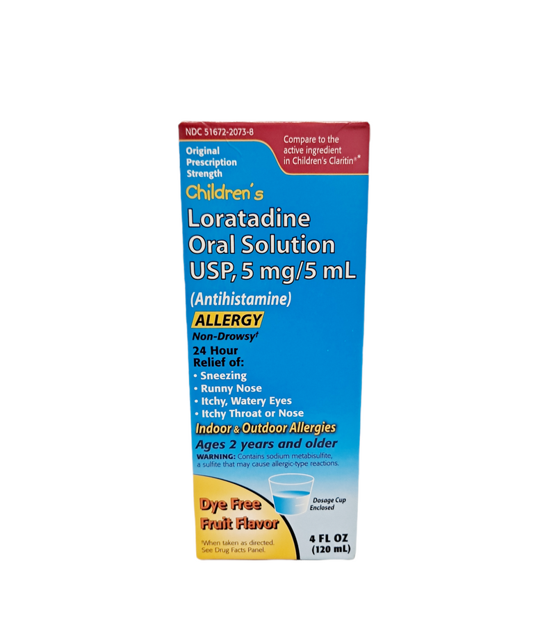 Childrens Loratadine Antihistamine Allergy Oral Solution /4 FL OZ/ Fruit Flavor
