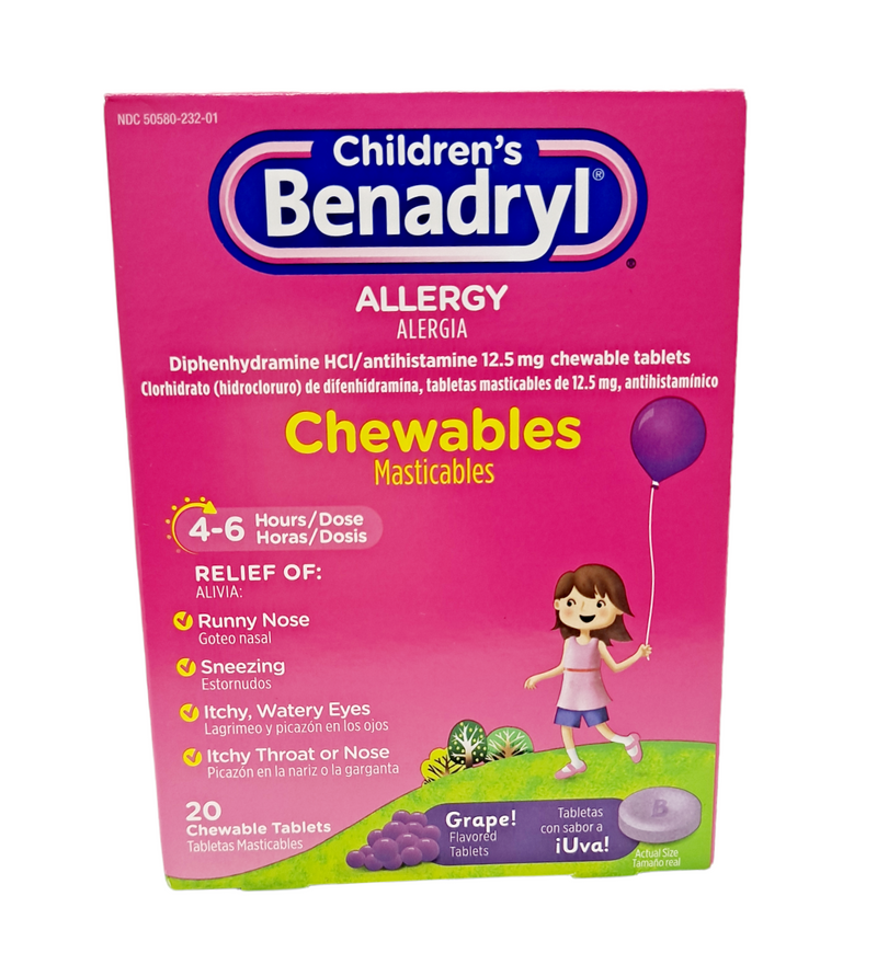 Childrens Allergy / 20 Chewable Tablets Grape Flavored