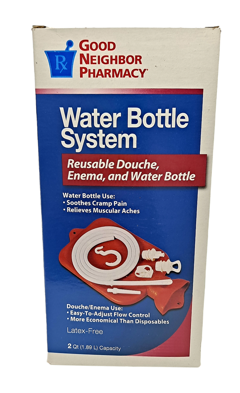 Water Bottle System Reusable Douche Enema, and Water Bottle
