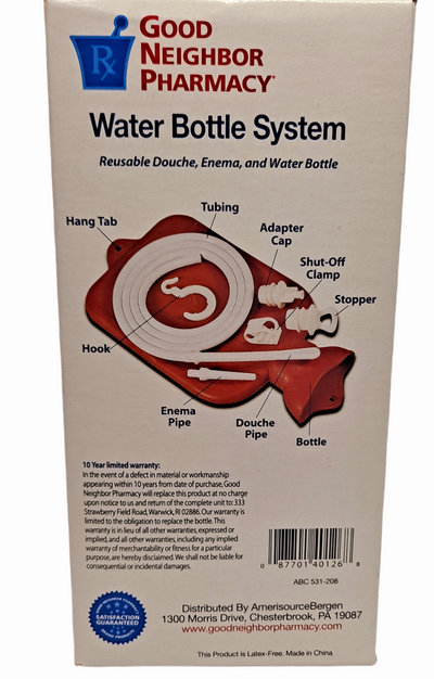 Water Bottle System Reusable Douche Enema, and Water Bottle