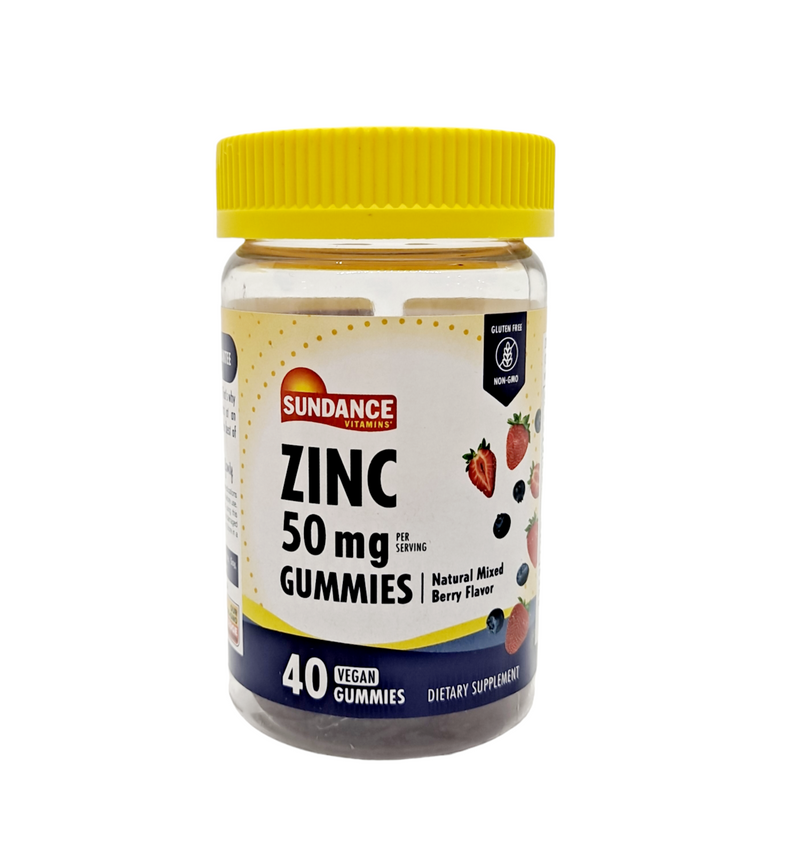 Zinc 50mg  | 40 VEGAN Gummies | Berry Flavor