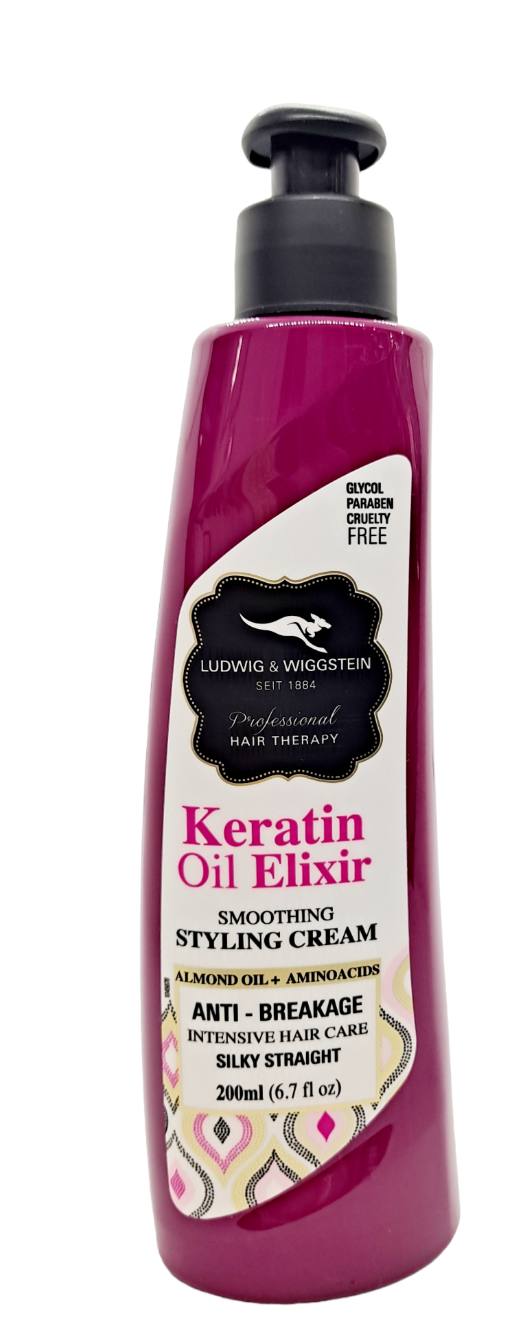 Keratin Oil Elixir Smoothing Styling Cream/Paraben Free /6.7 fl oz