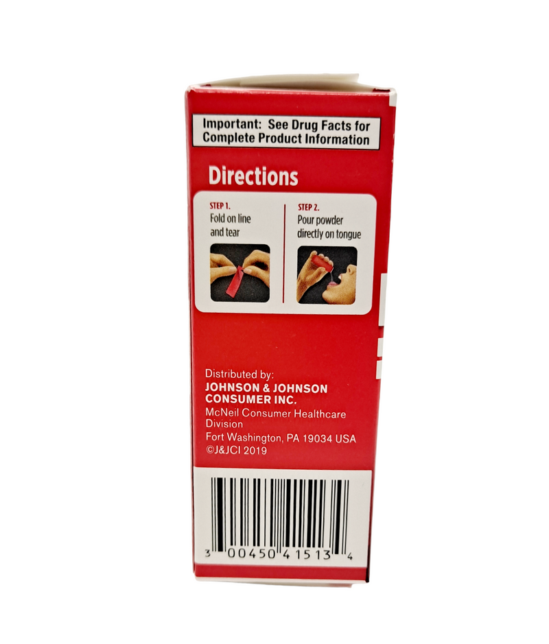 Acetaminophen Dissolve Packs 500mg  /  12 packs Berry Flavor