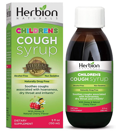 Children's Cough Syrup | With Honey & Natural Cherry Flavor | Alcohol Free | 5 FL OZ