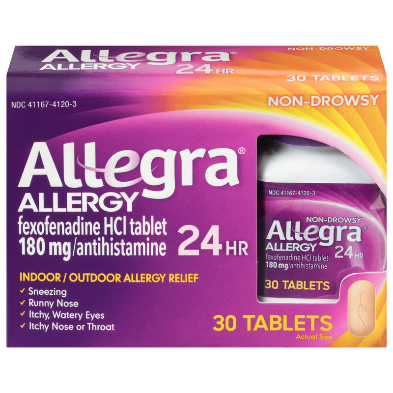 Allegra Allergy 24hr 180mg antihistamine / 30tablets