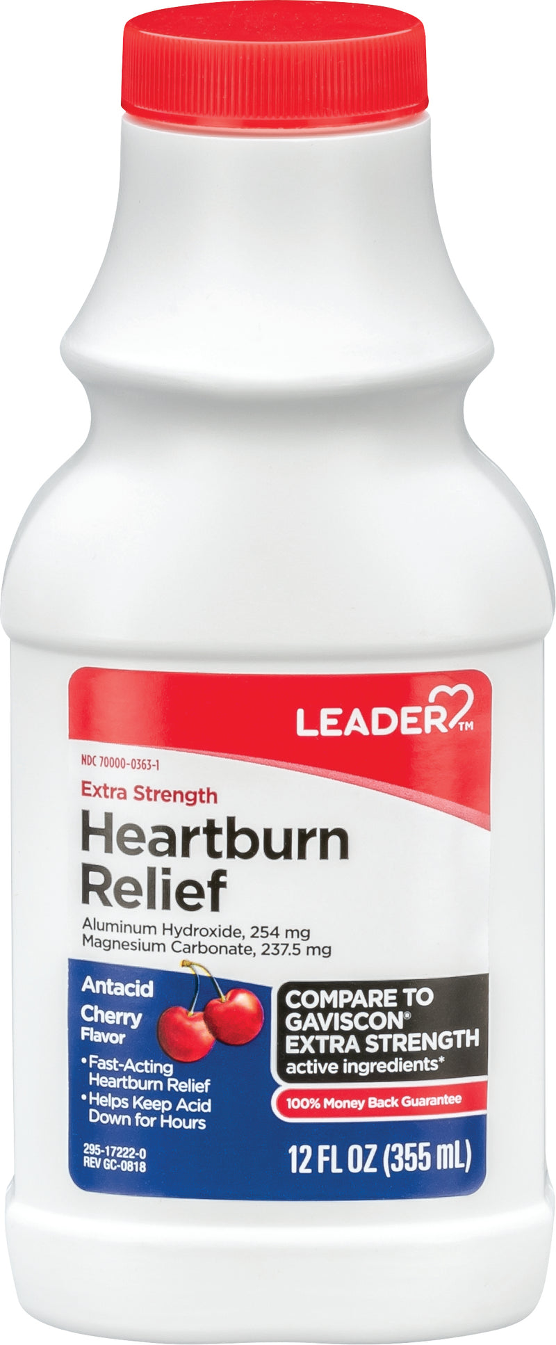 Heartburn Relief | Extra Strength | 12 FL/355 ML | Cherry Flavor