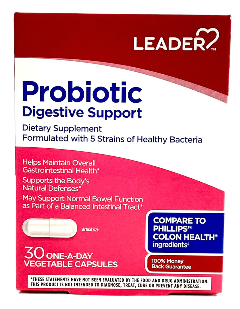 Probiotic | Digestive Support | 30 One-A-Day Vegetable Capsules