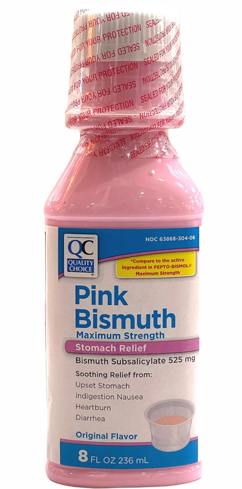 Pink Bismuth | Stomach Relief Maximum Strength | Original Flavor | 8FL