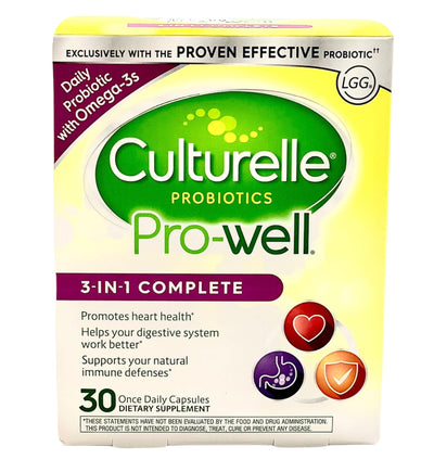 Culturelle Probiotics Pro-well | 3 in 1 Complete | 30 Capsules