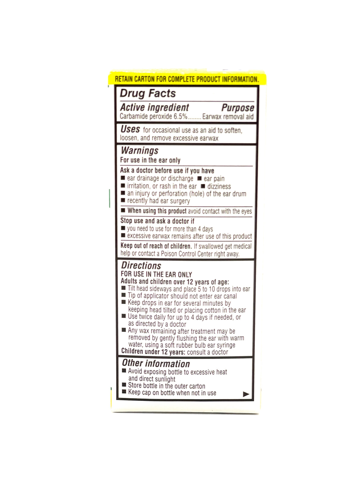 Earwax Removal Drops 0.5 FL (15mL)