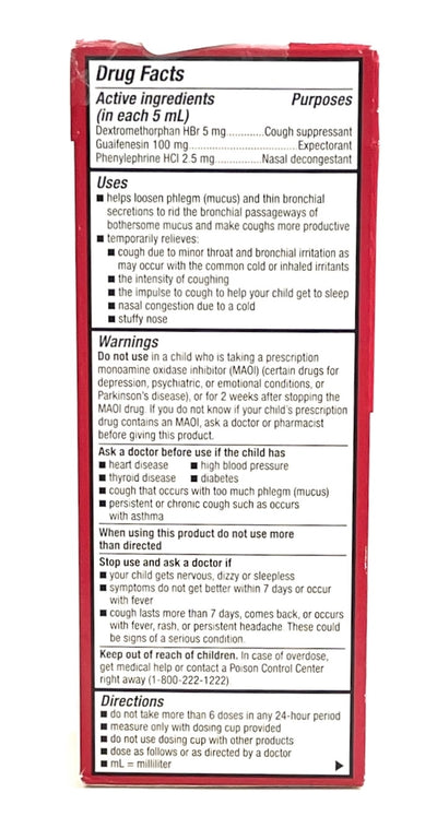 Children's Mucus Relief | Multi-Symptom Cold | Berry Flavor | 4FL