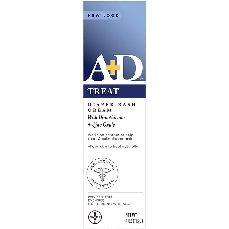 A+D Treat Diaper Rash with Dimethicone +Zinc Oxide | 4oz