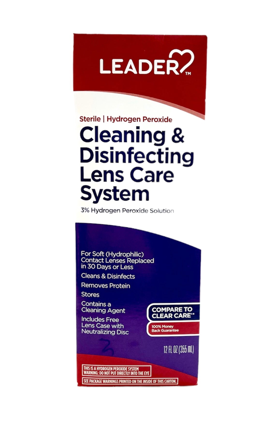 Cleaning & Disinfecting Lens Care System | 3% Hydrogen Peroxide Solution | 12fl