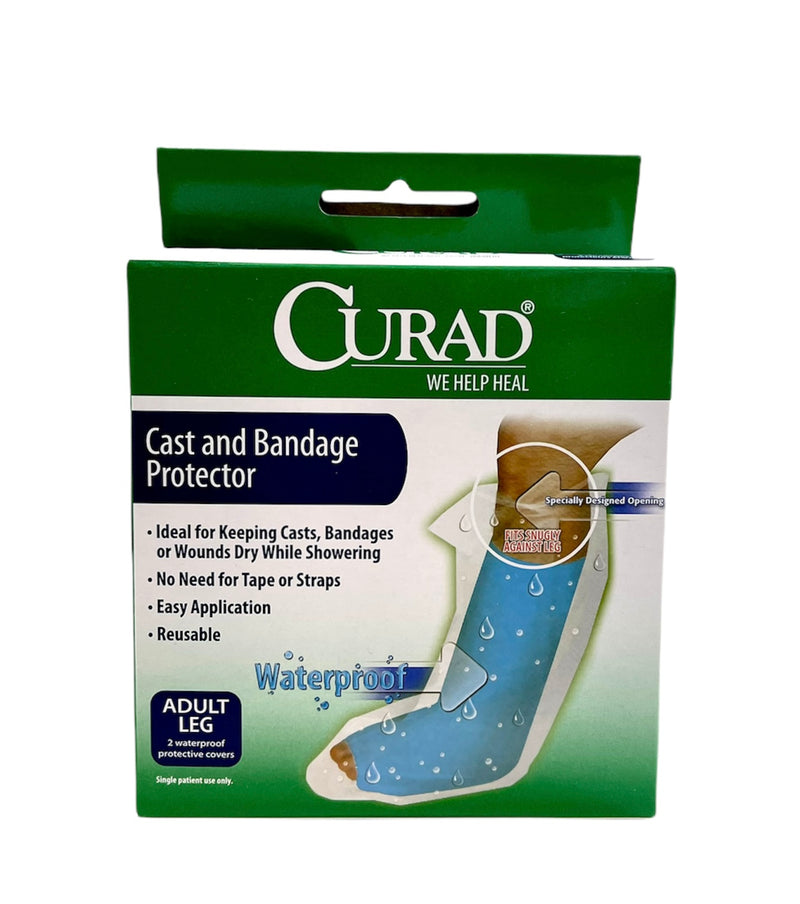 Cast & Bandage Protector | Adult Leg | 2 Waterproof Covers