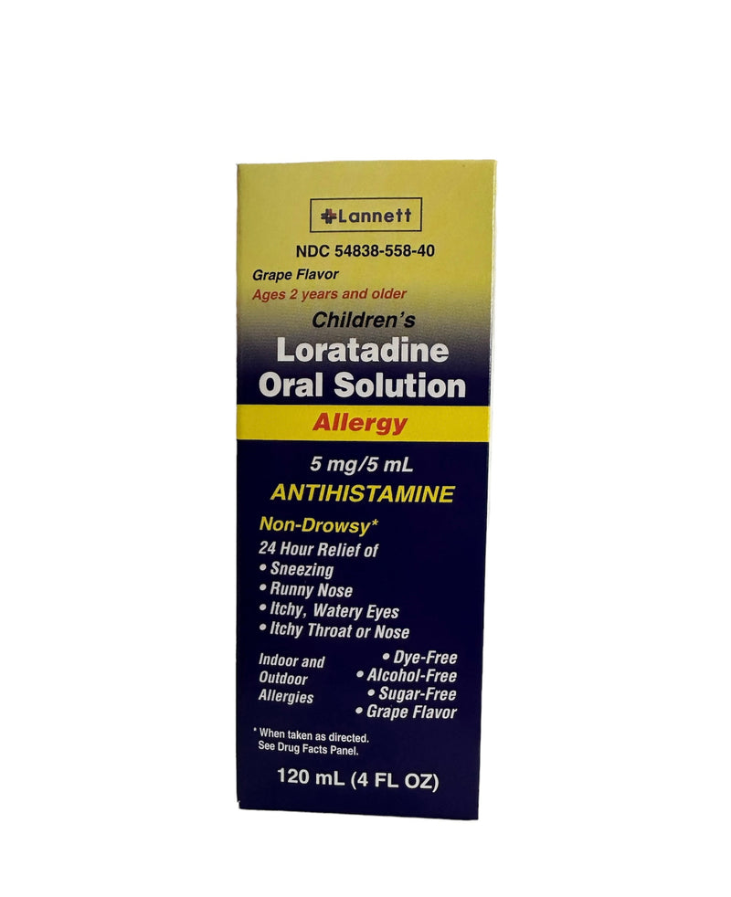 Loratadine Oral Solution | Antihistamine | 4 FL OZ  | Grape Flavor
