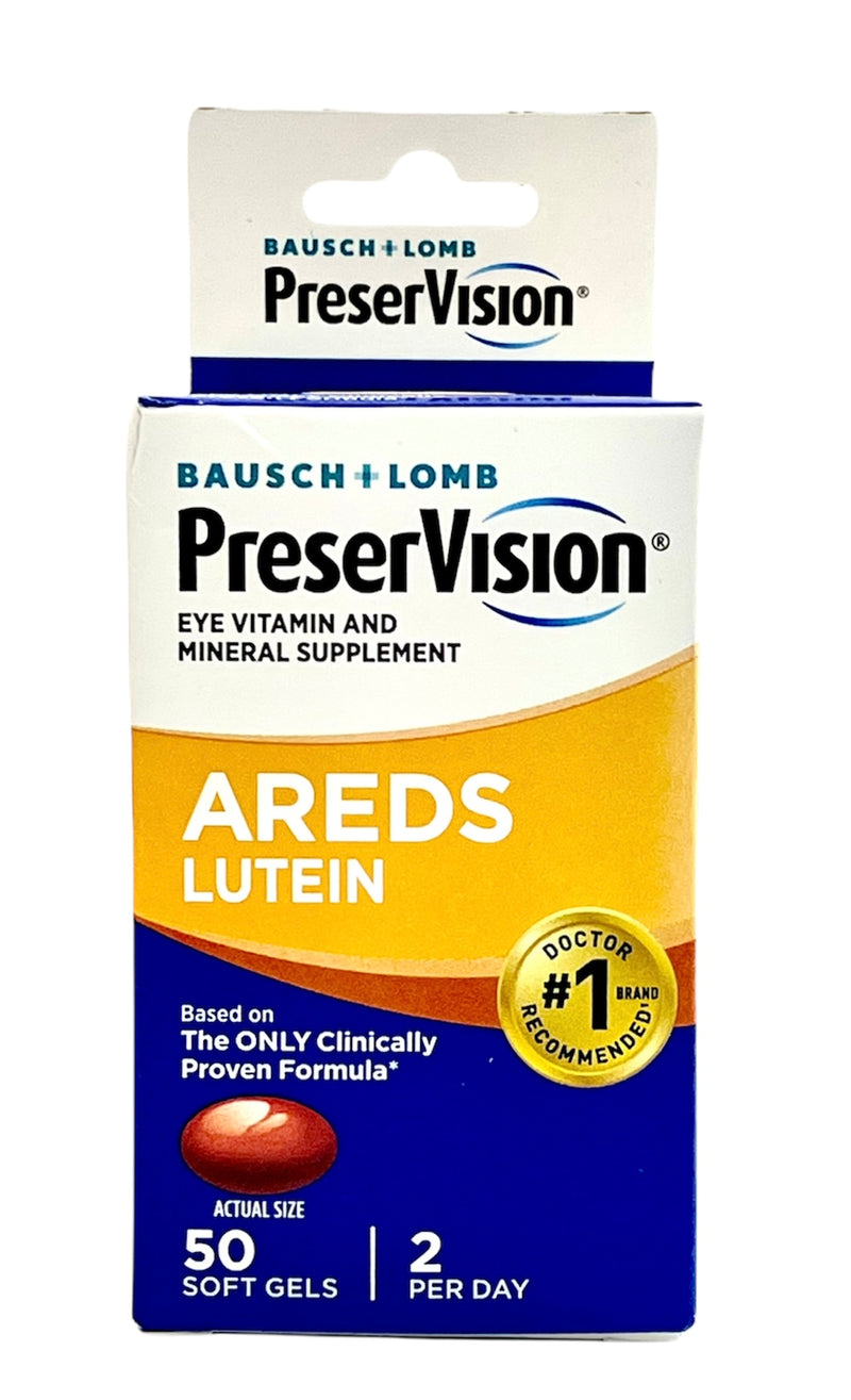 PreserVision Eye Vitamin & Supplement | Areds Lutein | 50 Soft Gels