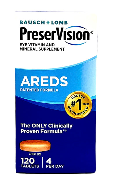 PreserVision Eye Vitamin & Supplement | Areds Patented Formula | 120 Tablets