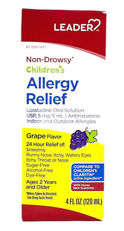 Children's Allergy Relief | Non-Drowsy | Grape Flavor | 4FL