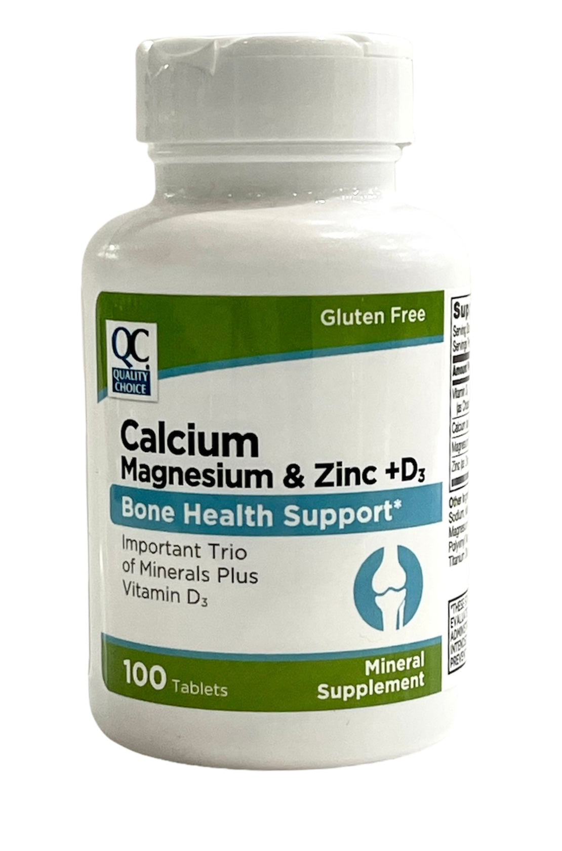 Calcium Magnesium & Zinc + D3 | Bone Health Support | 100 Tablets