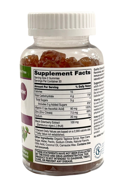 Ederberry 100mg | Immune Support | Vitamin C & Zinc | 60 Vegetarian Gummies