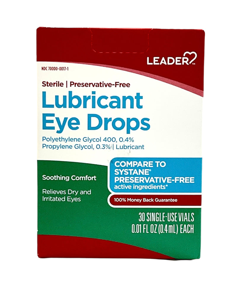 Lubricant Eye Drops | Preservative-Free | 30 Single-Use Vials