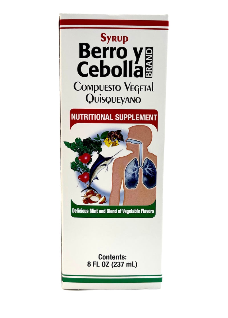 Syrup Berro y Cebolla | Compuesto Vegetal Quisqueyano | 8fl