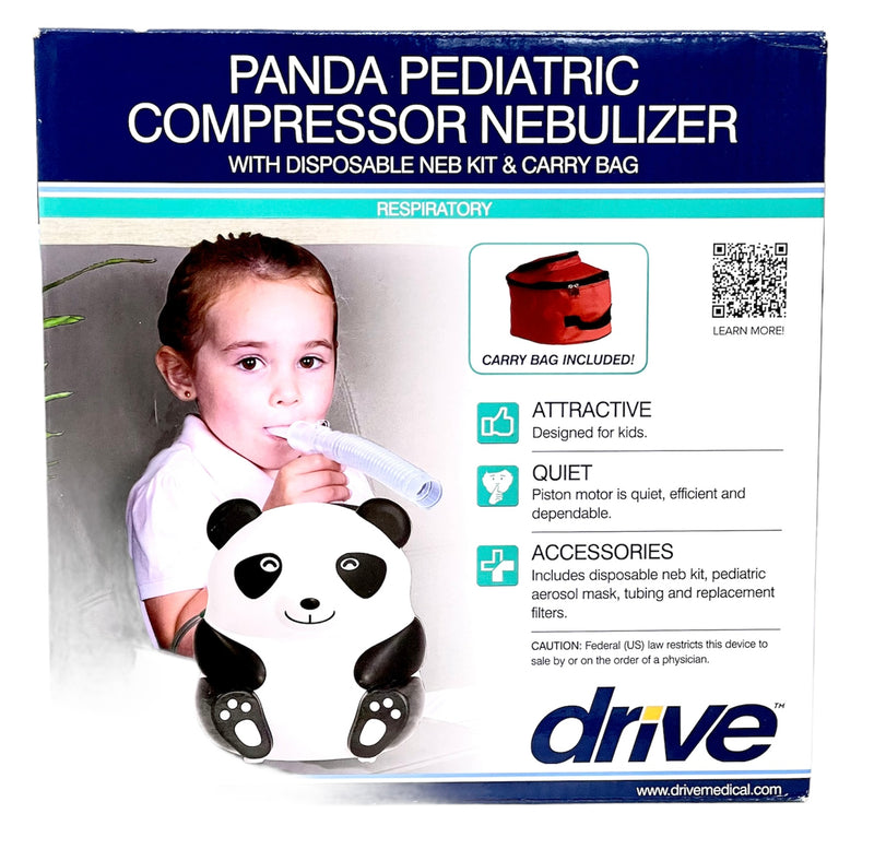 Panda Pediatric Compressor Nebulizer | With Disposable Neb Kit & Carry Bag