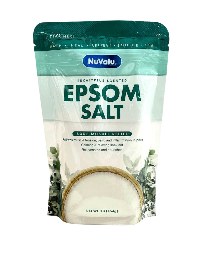 Epsom Salt | Sore Muscle Relief | Eucalyptus Scented | 1lb