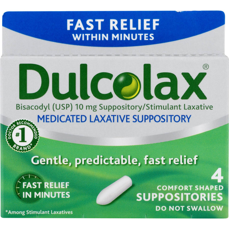 Medicated Laxative Suppository | 4 Comfort Shaped Suppository