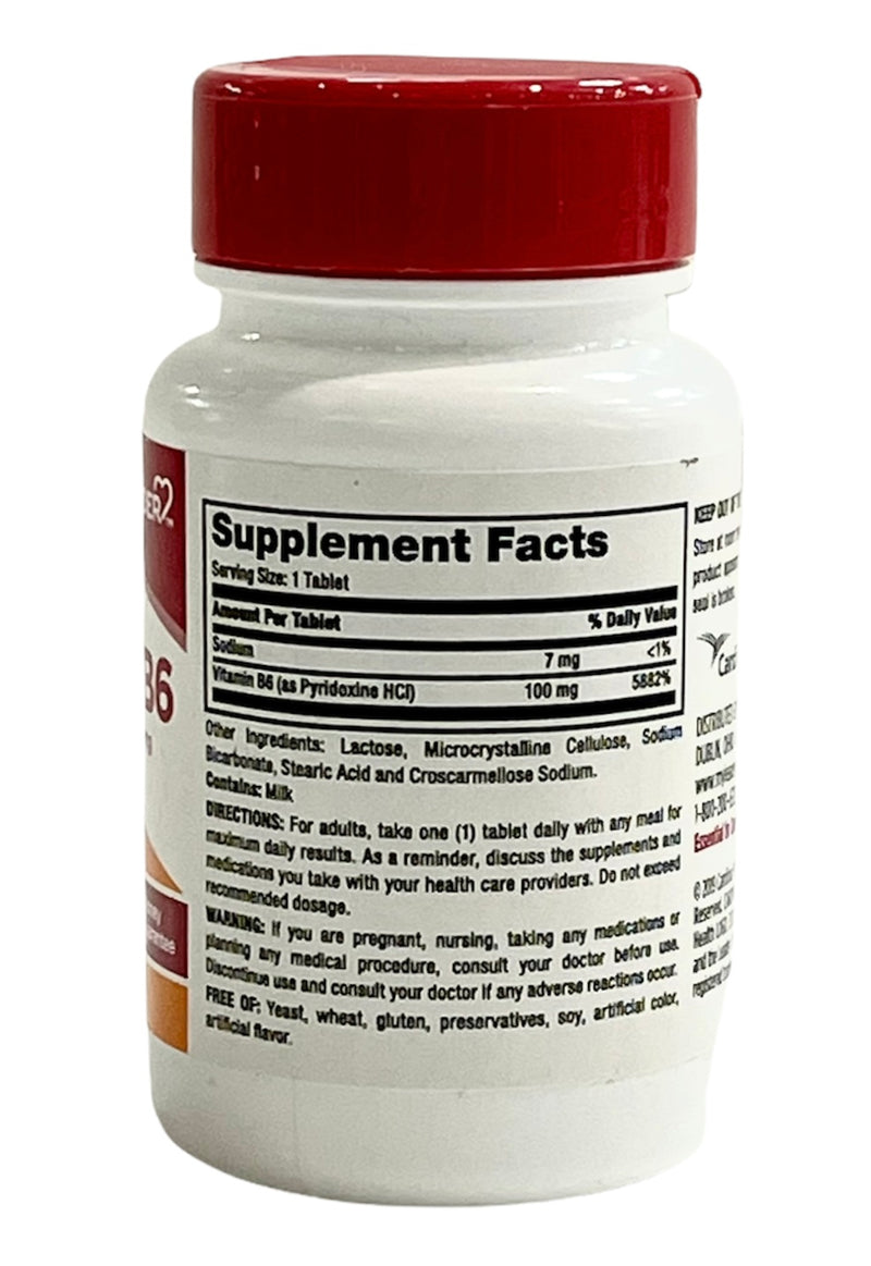Vitamin B6 100mg | Dietary Supplement | 100 Tablets