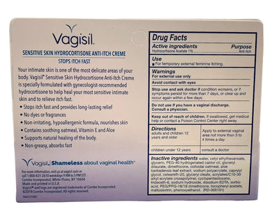 Vagisil | Maximum Strength For Sensitive Skin | Stops Itch Fast | Hydrocortisone Formula | 1 oz