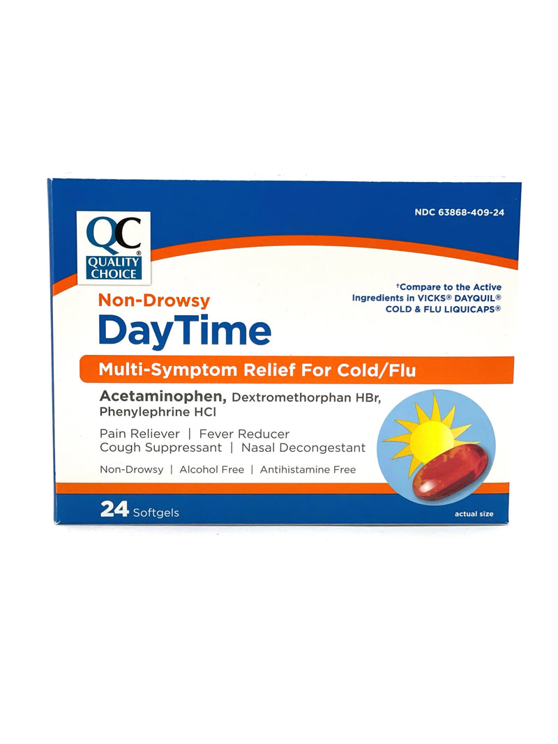DayTime Multi-Symptom Relief for Cold/Flu | 24 Soft Gels