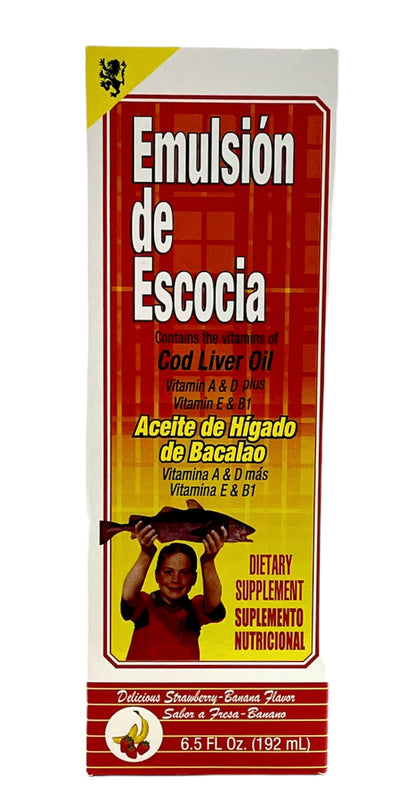 Emulsión De Escocia | Cod Liver Oil | Contains Multi Vitamins | 6.5fl