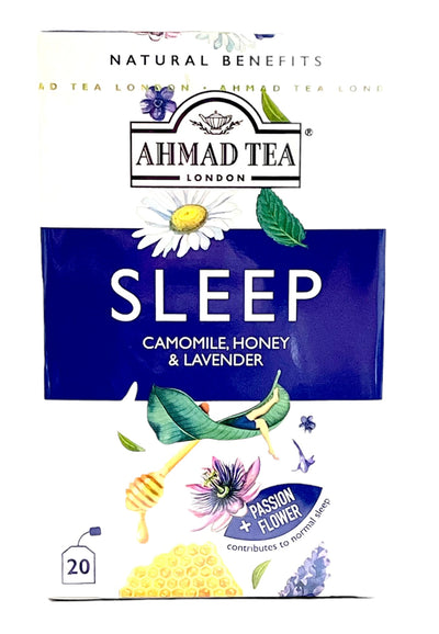 Ahmad Tea Sleep | Camomile, Honey & Lavender Flavor | + Passion Flower | 20 Bags