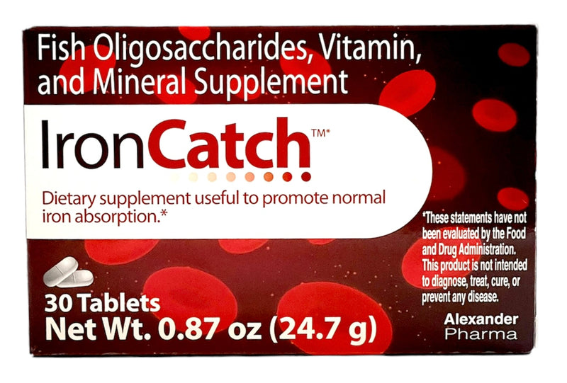 Iron Catch | Fish Oligosaccharides, Vitamin & Mineral Supplement | 30 Tablets